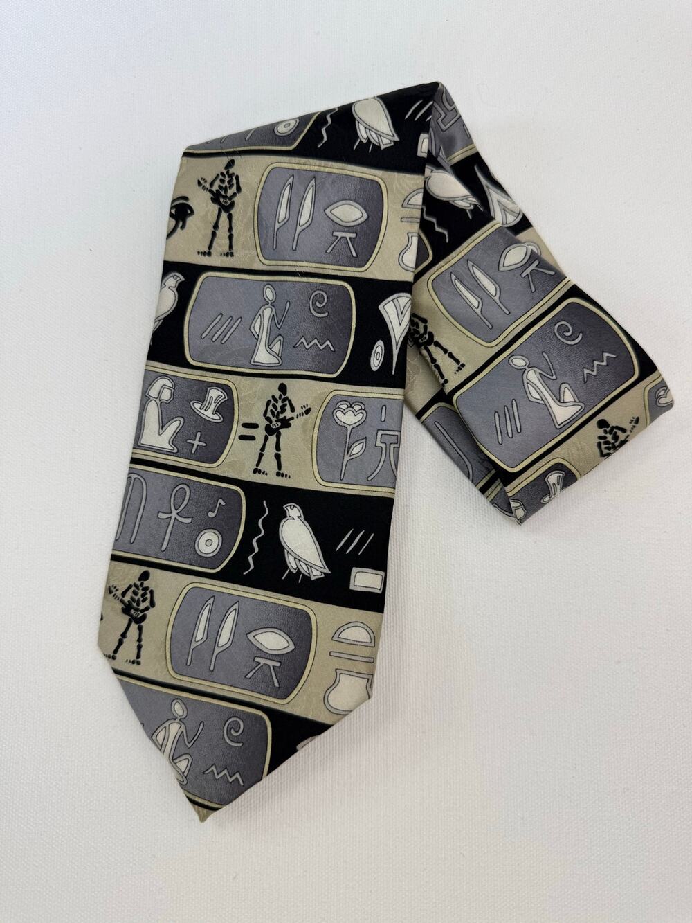 Grateful Dead Egypt 1978 Hieroglyphics 100% Silk Neck Tie Skeleton Stealie USA